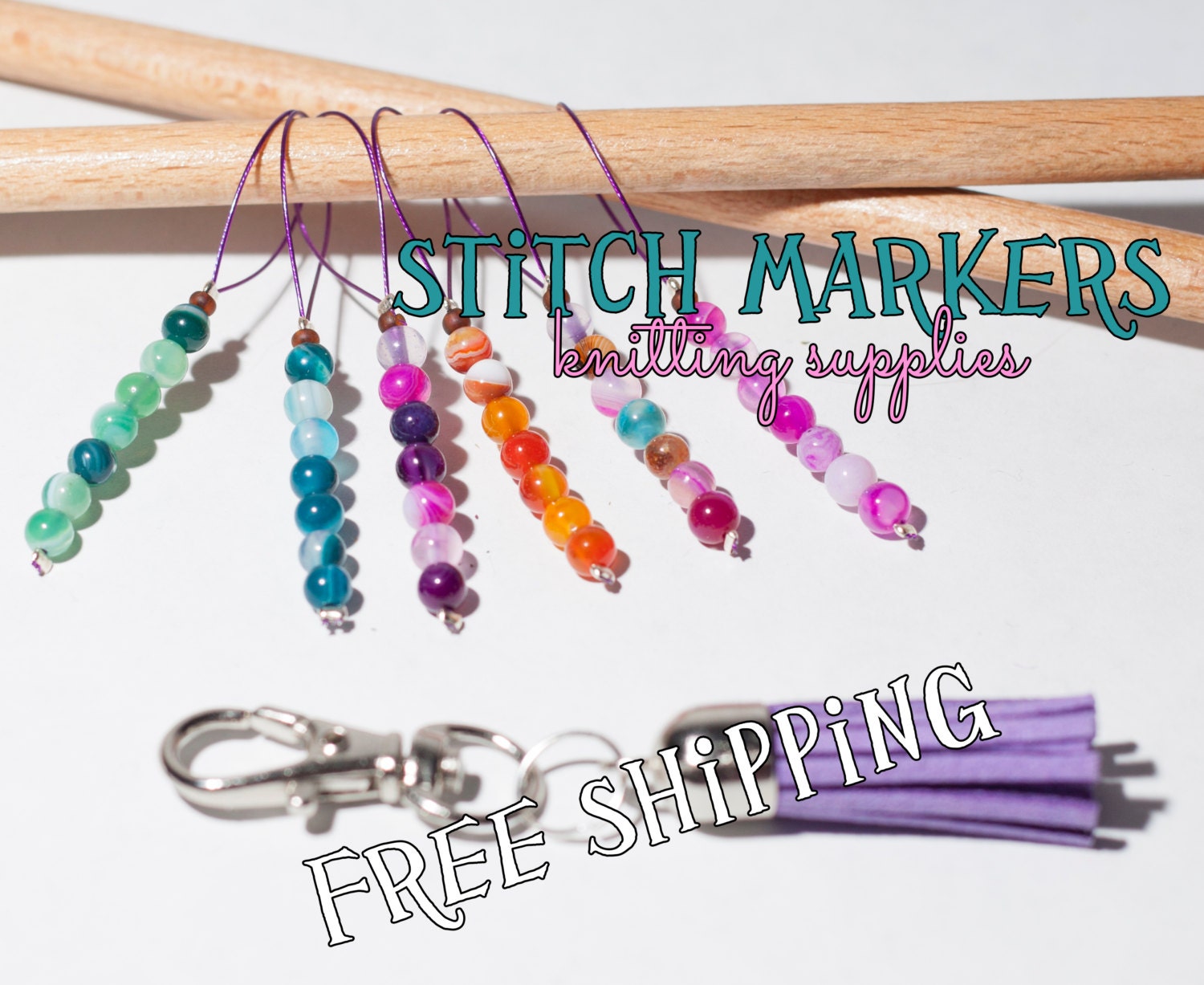 Knitting stitch markers set of stitch markers by Theordinarydiary