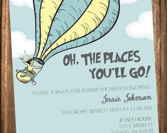 Dr Seuss Baby Shower Invitation