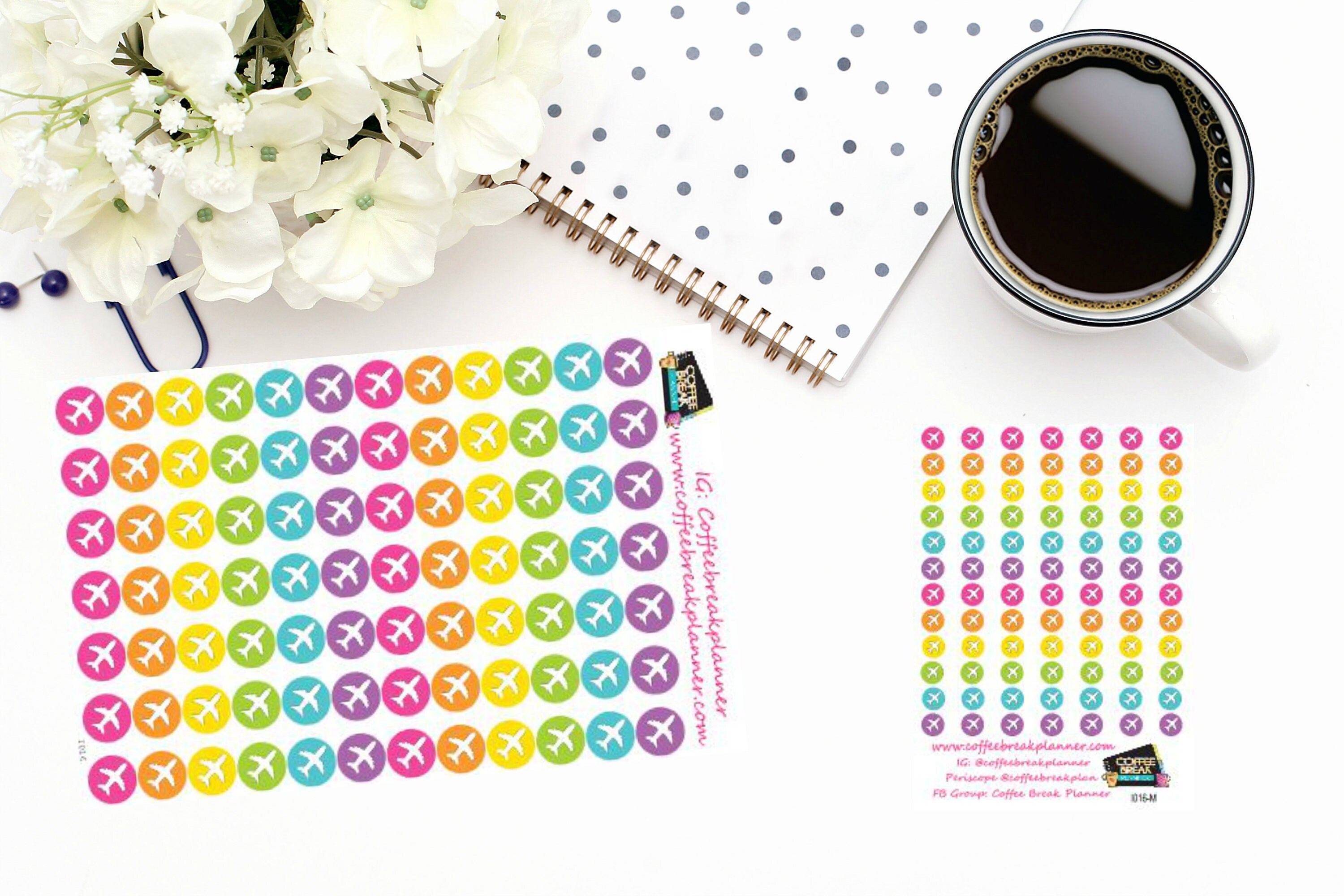 Download Planner Stickers Airplane Dot Icon StickersAirplane