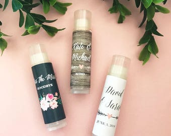 Personalized Floral Garden Lip Balm Tubes- 24 pieces