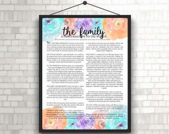 The Family Proclamation Print; Multicolor