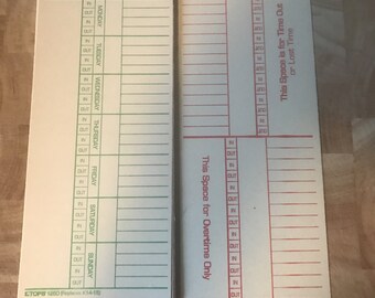 Weekly Time Cards Double Sided
