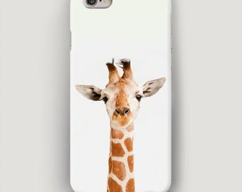 Giraffe iPhone 7 Case, White iPhone 6 Plus Case, iPhone 5s Case, Giraffe Phone Case, Galaxy S7 Case, Samsung Case, Minimalist Phone Case