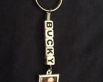 Bucky Barnes Winter Soldier Portrait Keychain