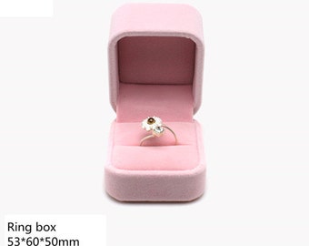 Pink Velvet Jewelry Box/Gift Boxes/ Ring Package Boxes/Jewelry Accessories /4 Sizes