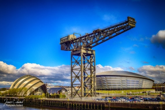 Glasgow Digital Download, river clyde, glasgow, finnieston crane, river, water photography, scotland, scottish photography, glasgow landmark
