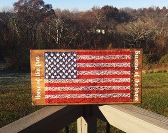 Wooden American Flag Wall Art american flag art | etsy Wooden American Flag Wall Art american flag art | etsy