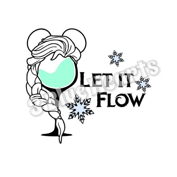 Download Let It Flow svg studio dxf pdf jpg Frozen Elsa