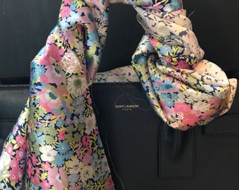 Limited Edition! Liberty of London Silk Flower Twilly- XS-XL Bag Purse Handle Wrap!