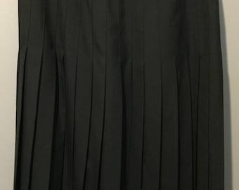 Vintage 1980s The Rose Room Black Pleated Skirt Size 6
