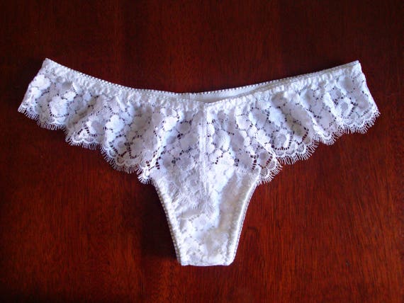 White Lace Panties Lace Panties Strap Panties White Thong 0189