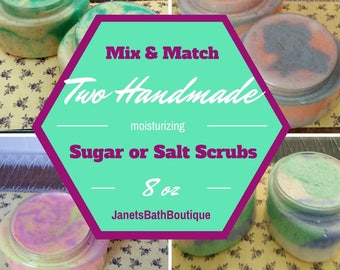 Mix & Match 2 / Sugar Scrubs / Body Scrubs / Body Polish / Scrubs Sets / Bath and Body Sets / Spa Gift Set / Mothers Day / Gifts for Her
