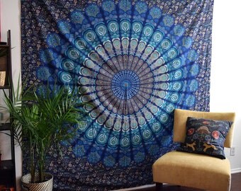 Wall Tapestries // Wall Tapestry // Boho Decor // Bohemian // Mandala // Queen Size // Dorm Room Decor // Queen Sized // Gypsy Bed Cover