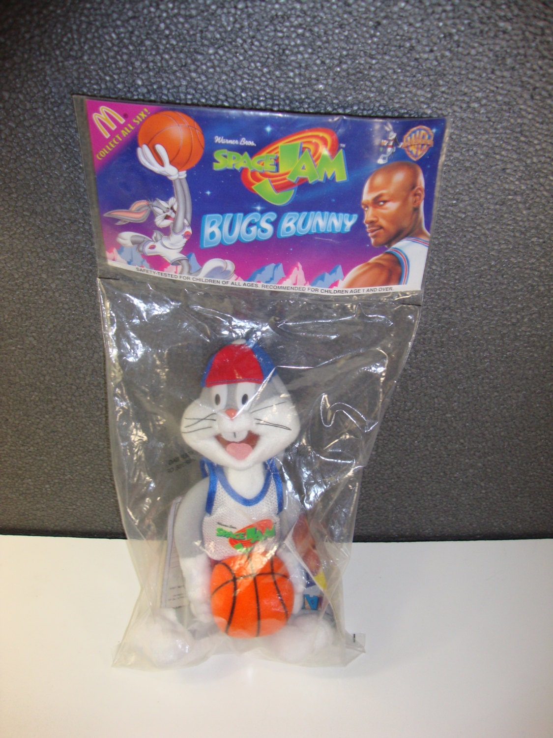 1996 Bugs Bunny Plush Toy Sealed McDonald's Tune Squad