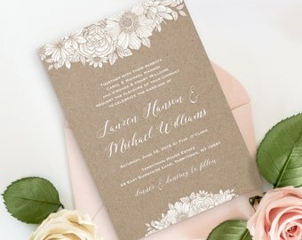 DIY Wedding Stationery Editable &amp; Printable by MintyPaperieShop