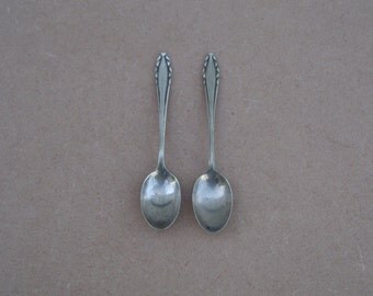 Teaspoons - Silver Plated/EPNS - Distressed/Worn/Shabby Chic - Vintage Silverplate