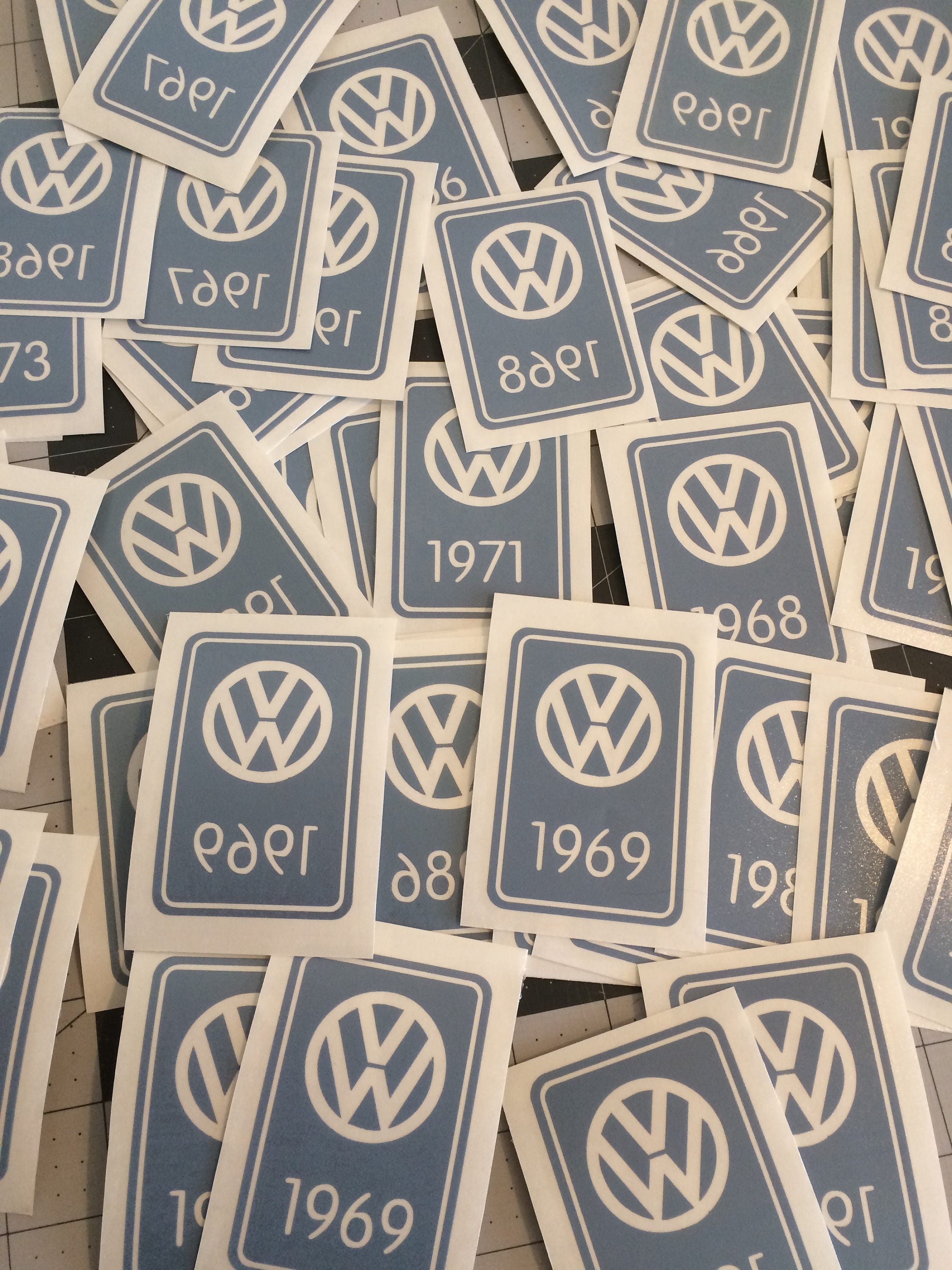 VW vintage YOM 'year of manufacture' Decal Sticker