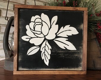 Rose Wood Sign - Home Decor