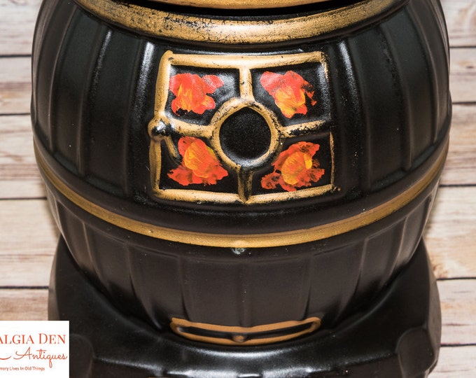 Vintage Ceramic Cookie Jar | McCoy USA Pottery | Rustic Kitchen Decor