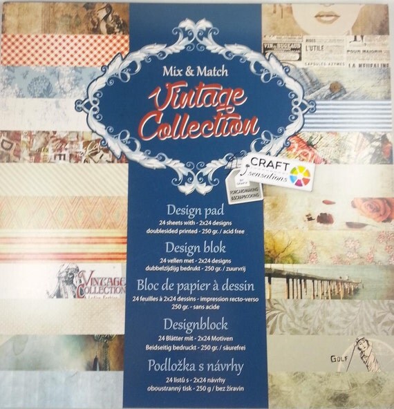 24 blätter design block papier für scrapbooking und von nesalis