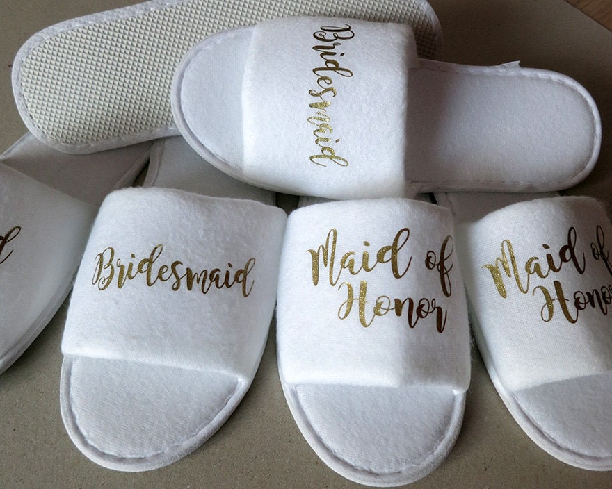 Bridesmaid SlippersBride Slippers Personalized Slippers
