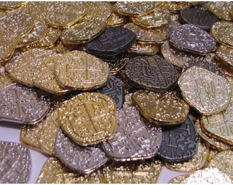 Treasure Chest Coins - Pirate Decor, Treasure Chest, Pirate Chest