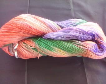 Hand-dyed lace yarn/cloth yarn "Shy" 100gStrang
