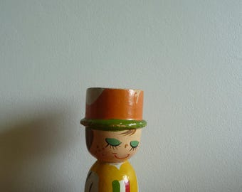 Old small C wooden egg Cup