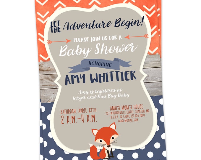 Adventure Baby Shower Invitations, The Adventure Begins, Baby Shower, Baby Shower Invitation, Adventure, Printable Baby Shower Invitations