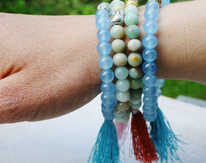 Summer Aquamarin Bracelet, Buddha Head With Tassle Bracelet, Bracelet, Bracelet, Bracelet, Turmalin Hiresh Small Dark Bracelet, Yoga Yoga Gift