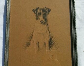 Vintage Lucy Dawson 1937 Framed Dog Print