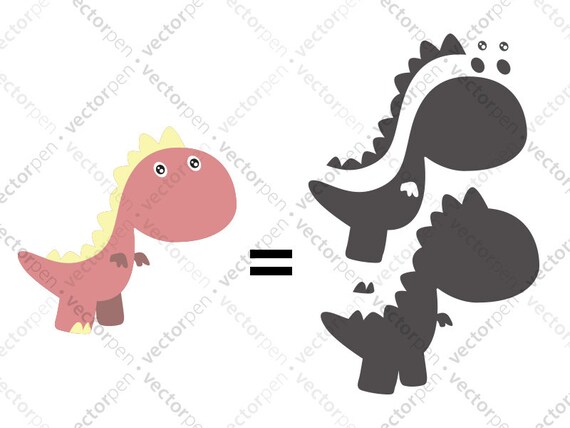 Baby Dinosaur T-Rex SVG Collection. Dino SVG Scrapbooking for use in Cricut and Silhouette ...