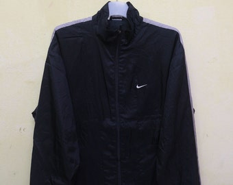 Vintage NIKE Sportswear Black Windbreaker Jacket Size L