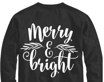 Merry and bright svg, Believe svg, Merry Christmas SVG, DXF, EPS, Be Merry svg, merry christmas cut file, christmas svg, snowflake, cricut