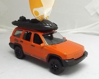 Jeep Cherokee Grand Cherokee 4X4 - carrying Boat - Mirror Buddy ornament - FREE SHIPPING