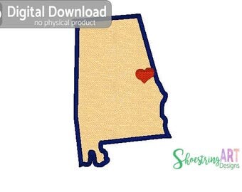 Auburn applique - Auburn - Auburn embroidery design - Auburn machine embroidery - Auburn heart - digital download - 5x7 - pes - war eagle