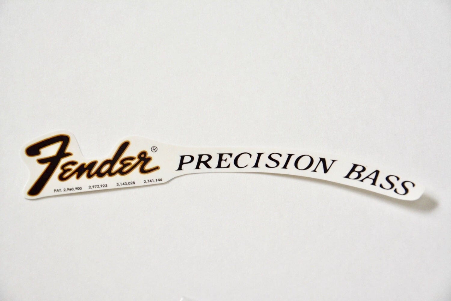 Later Model Fender Precision Bass Guitar Waterslide Headstock