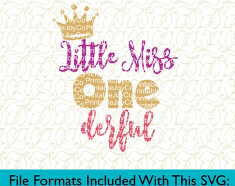 First Birthday SVG Birthday Girl SVG Little Miss Onederful Svg Png Dxf Eps Pdf Jpeg files for Cameo or Cricut Happy Birthday SVG