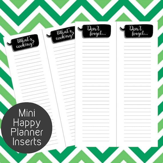 Mini Happy Planner Printable Inserts by PrintandProperDesign