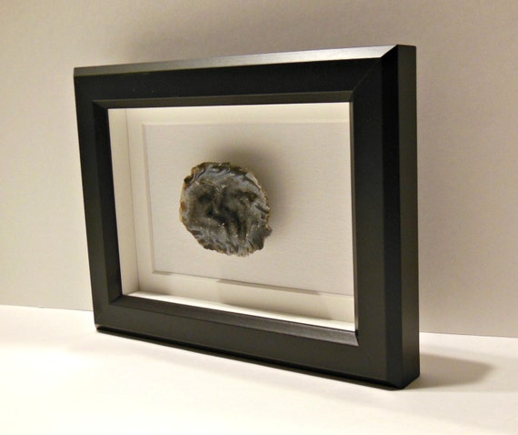 FRAMED GEODE DRUSY Shadow Box Framed Mineral Art Natural
