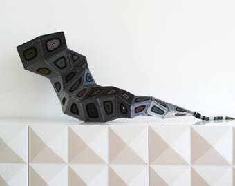 Floor lamp, Night in the woods, Reclaimed furniture, Floor decor, Chameleon lamp, Gift dad, Art, Anniversary gift, Wedding gift, Gift mom,