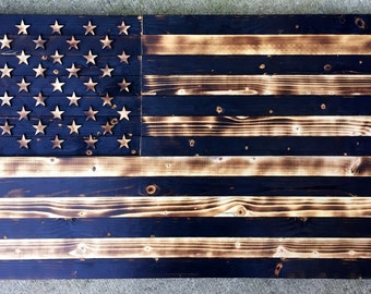 Wooden American Flag Charred Vintage Rustic United Wooden American Flag Charred Vintage Rustic United