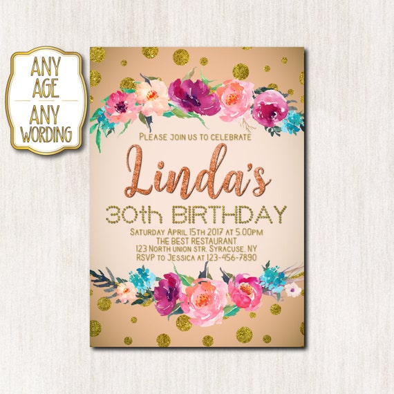 30Th Birthday Invitations For Women 8