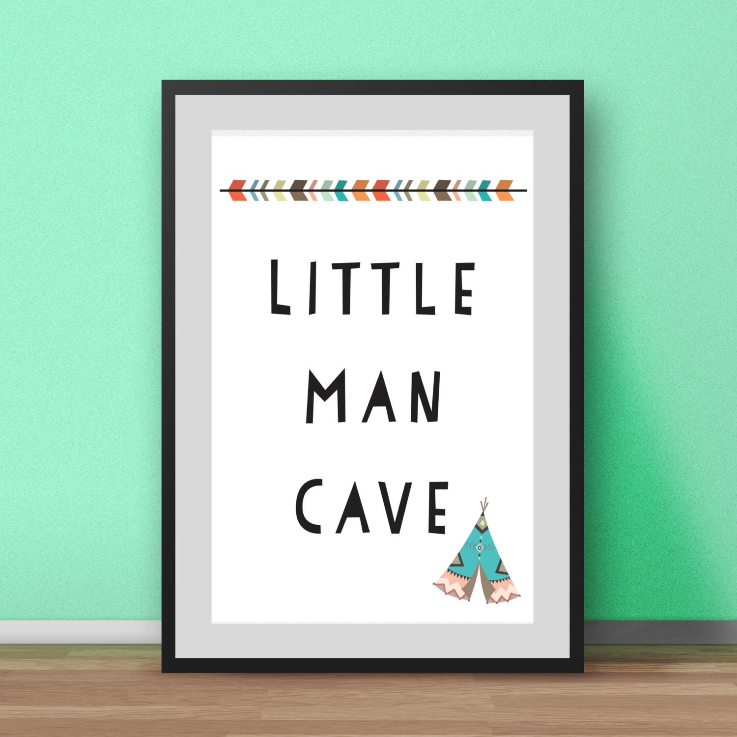 Nursery Wall Art Little Man Cave Print Boys Nursery Prints
