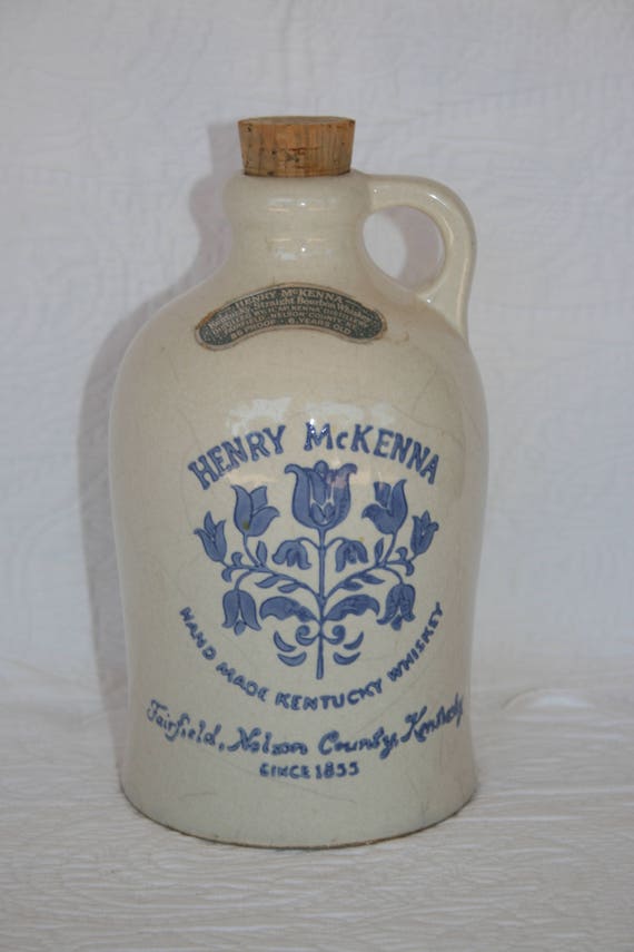 Vintage Henry McKenna Bourbon Whiskey Jug of Kentucky Empty