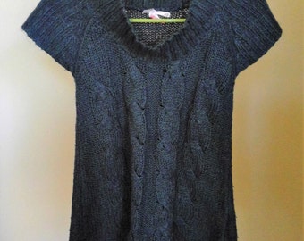 Sweater Vest - Blue Green Knit Sweater Vest - Size S