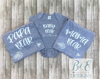 Pregnancy Announcement Shirt, Family Shirt Set, Mama Bear, Papa Bear, Baby Bear, Brother Bear, Sister Bear, Baby Shower Shirt