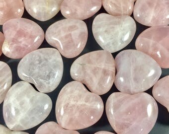Rose Quartz Heart Pink Heart Crystal Stone Heart Healing Crystals and Stones - Prefect for crystal collections and more! GemCity