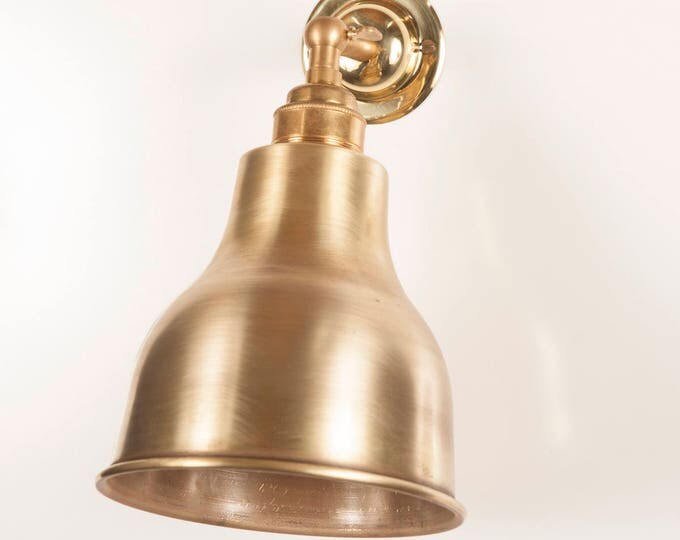 Alvin Raw Brass Shade Wall Light