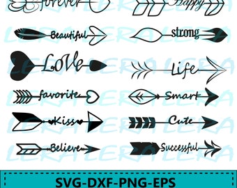 60 % OFF, Arrow Words Svg, Arrow SVG File, Love clip art, Arrow Cut Files, svg, Arrows Digital, dxf, ai, eps, png, Arrows with Words Svg